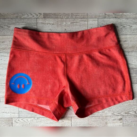 Retro, Upcycled, Upside Down Smiley, Active Micro Shorts - Picture 3 of 13
